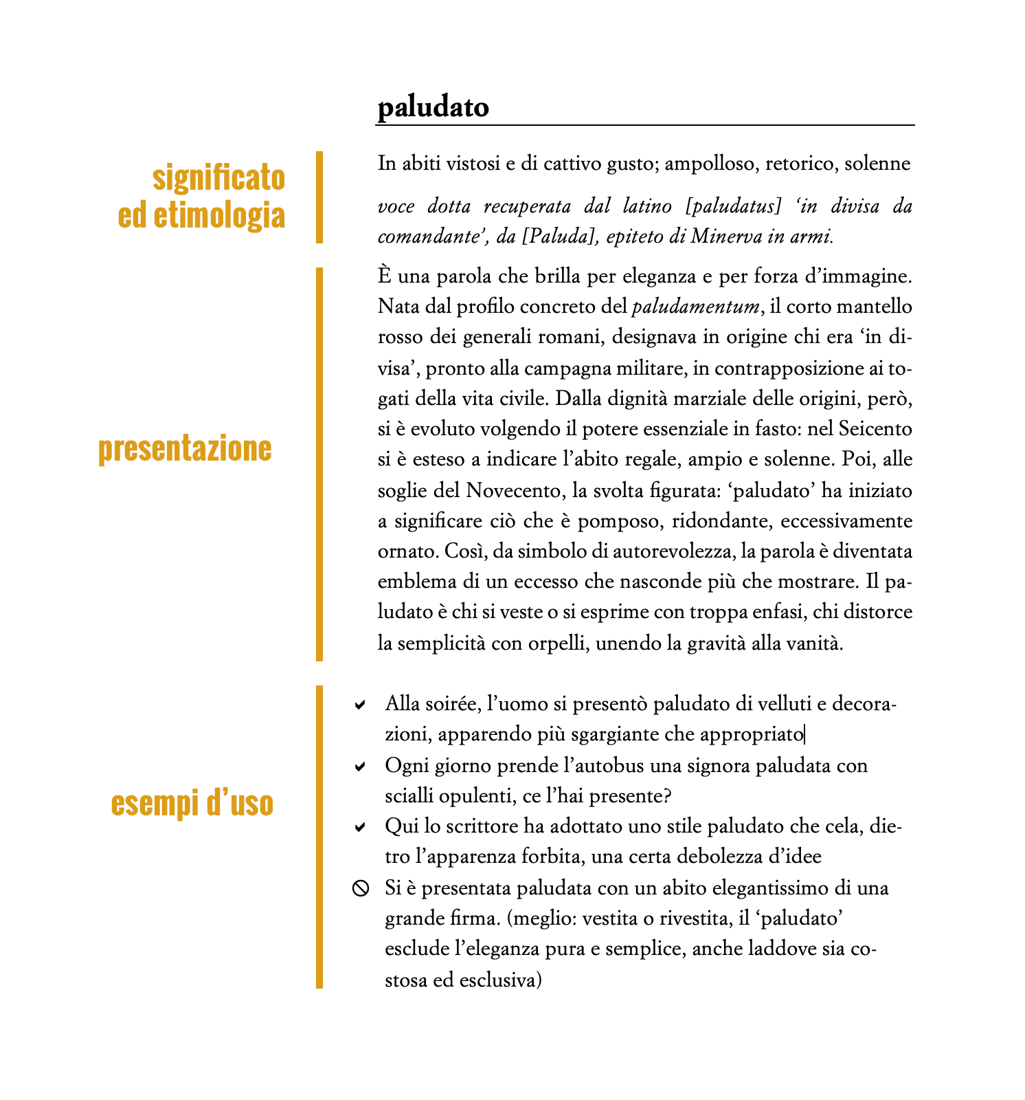 Una buona parola - struttura del libro